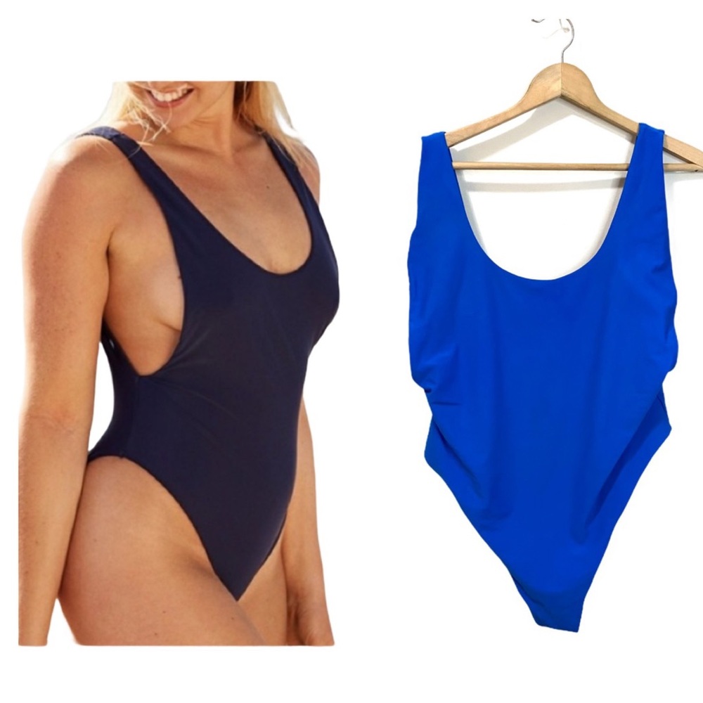 AERIE One Piece Swimsuit Plunge Sides High Cut 2X - Picture 13 of 13